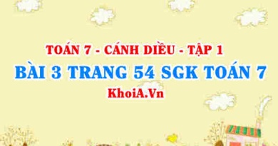 Bài 3 trang 54 SGK Toán 7 tập 1 Cánh Diều